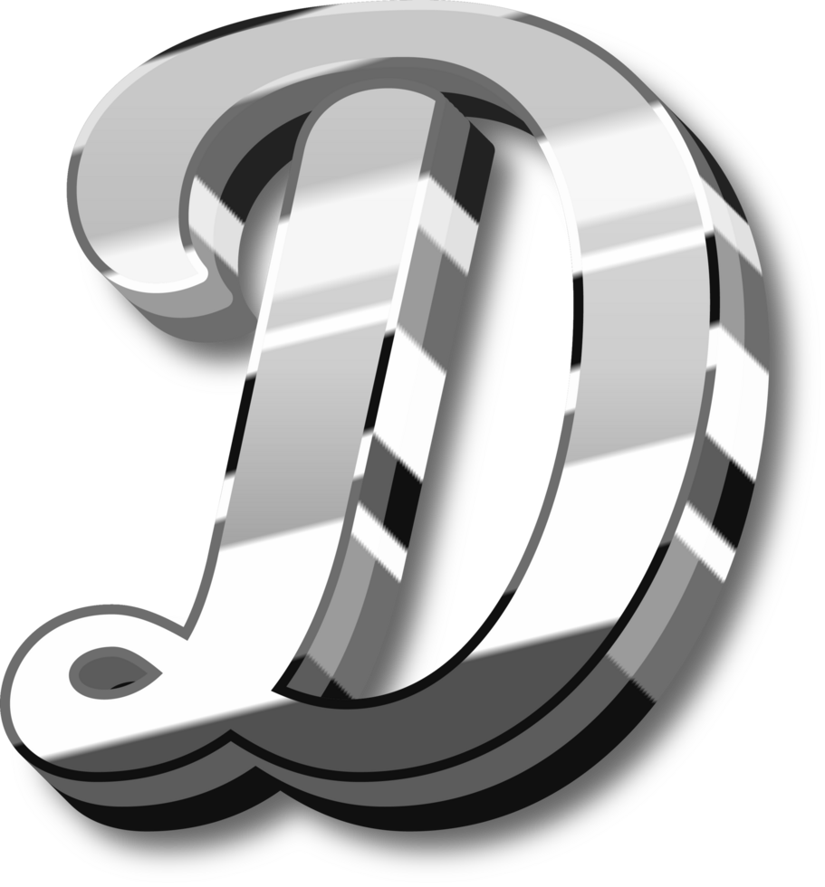 Silver Alphabet Letter and Number png