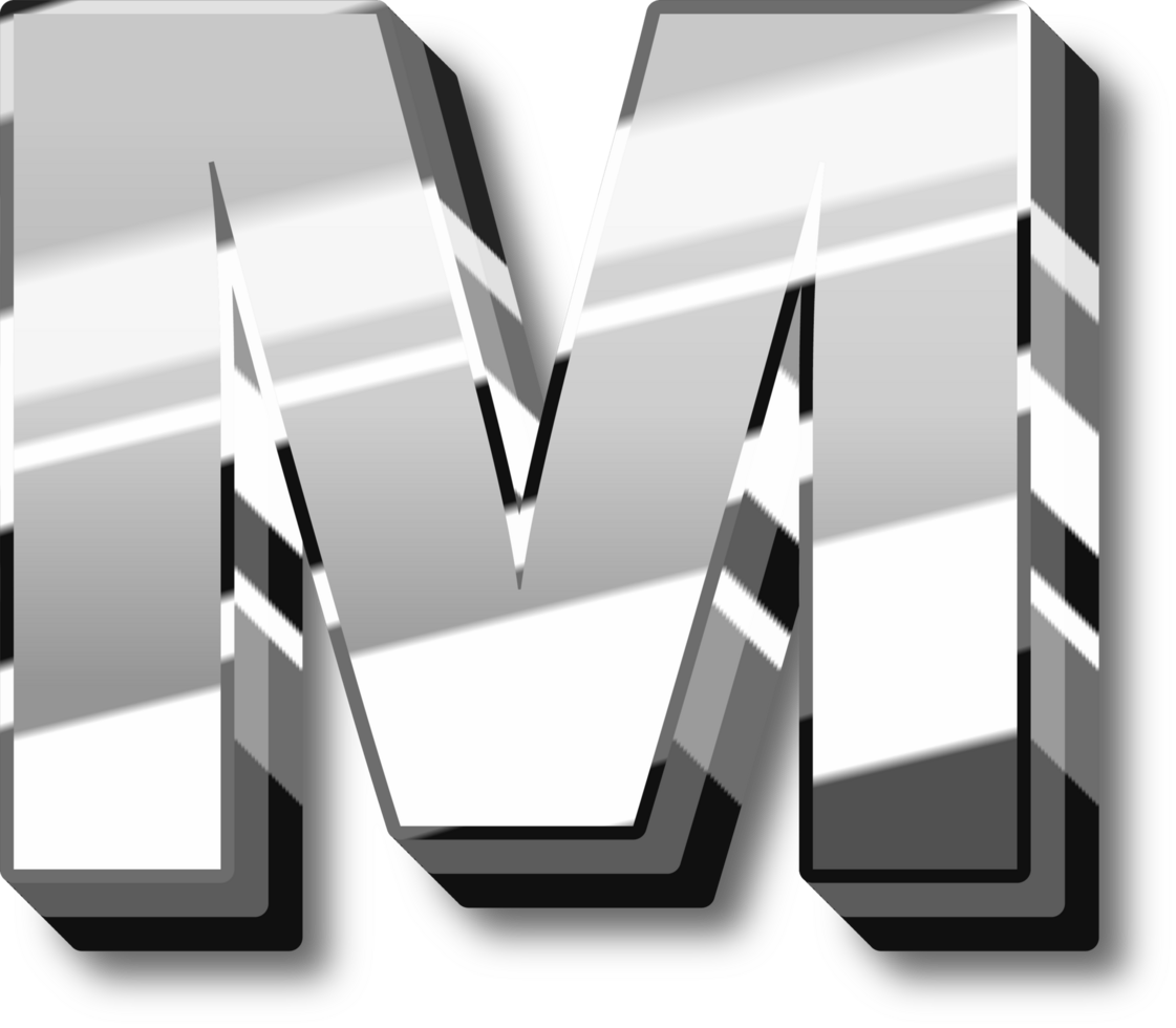 Silver Alphabet Letter and Number png
