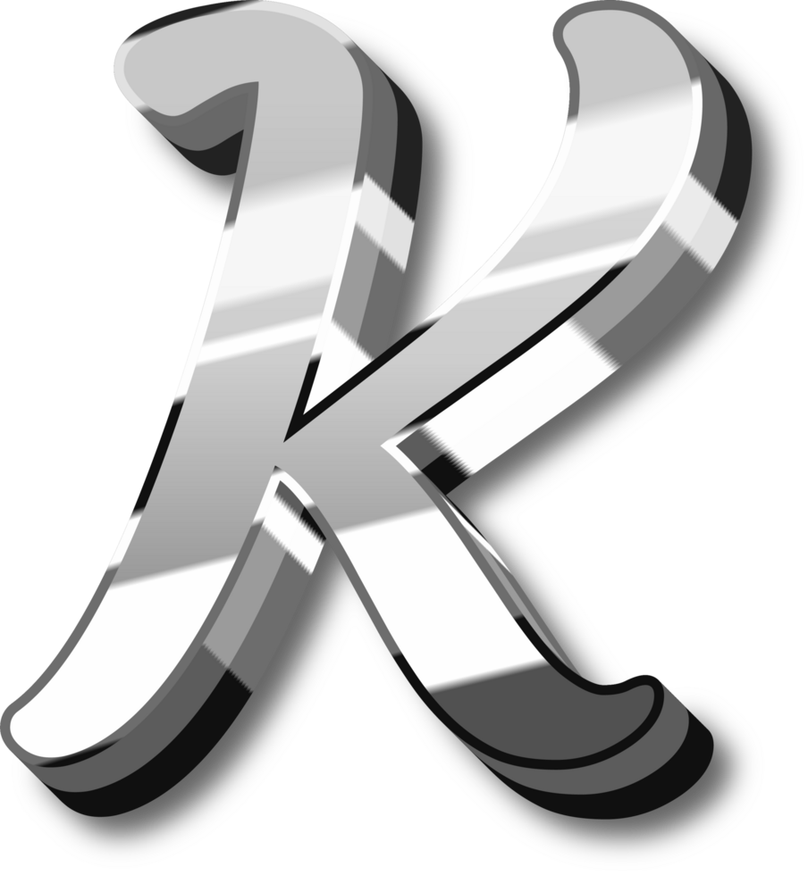 Silver Alphabet Letter and Number png
