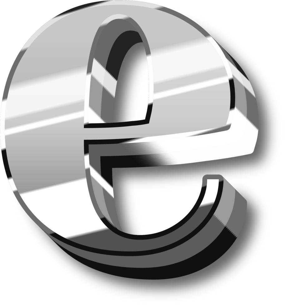 Silver Alphabet Letter and Number png