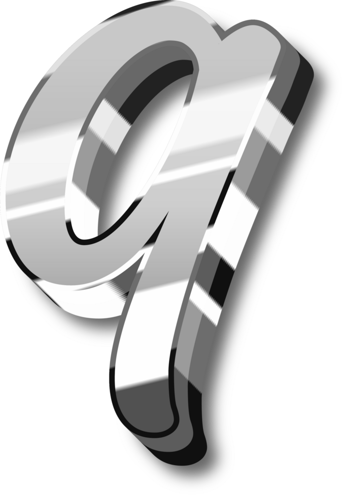 Silver Alphabet Letter and Number png