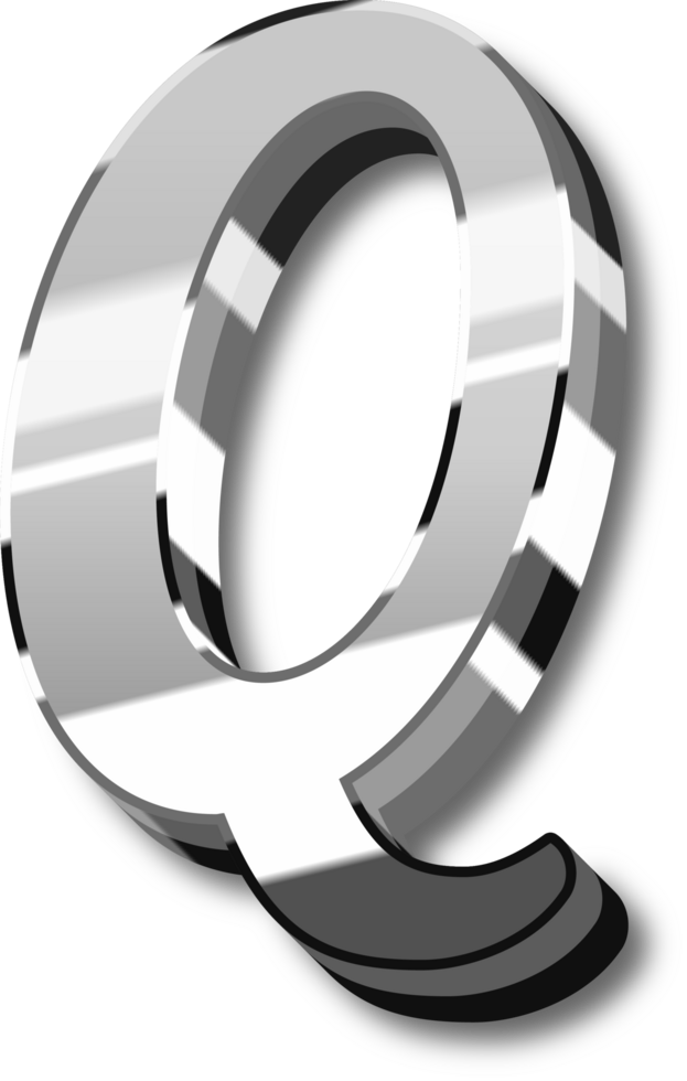 Silver Alphabet Letter and Number png