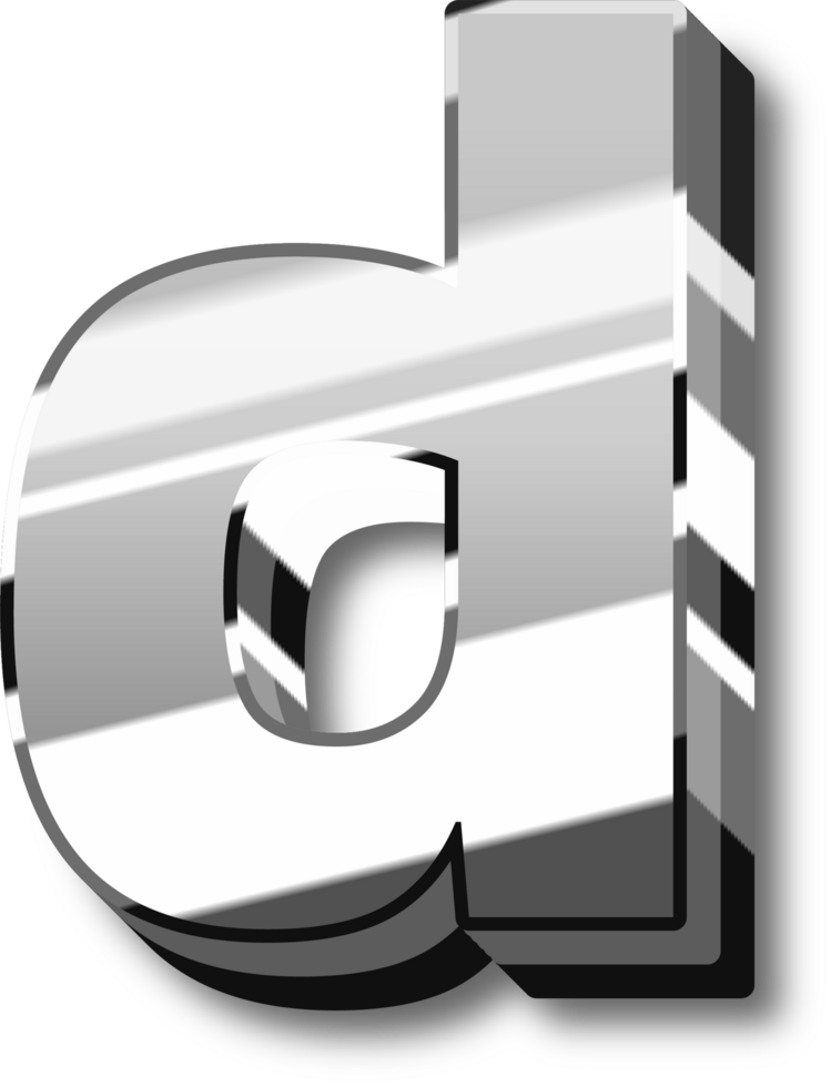 Silver Alphabet Letter and Number png