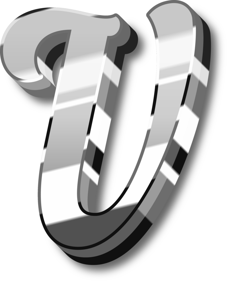 Silver Alphabet Letter and Number png