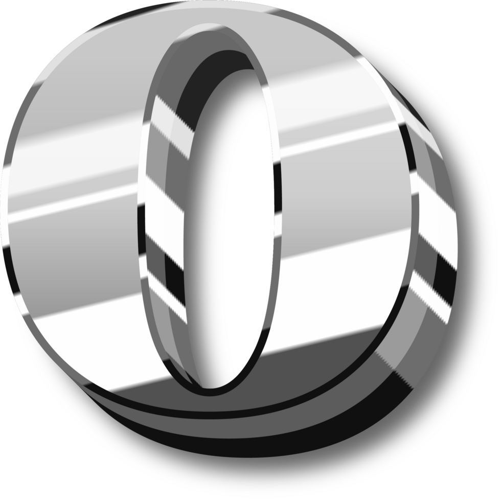 Silver Alphabet Letter and Number png