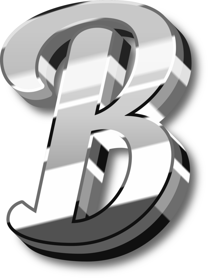 Silver Alphabet Letter and Number png