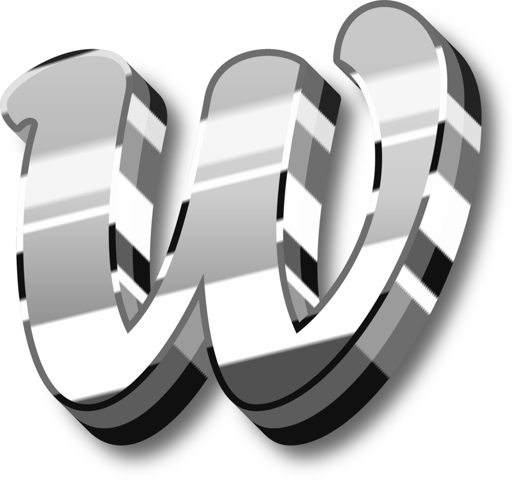 Silver Alphabet Letter and Number png