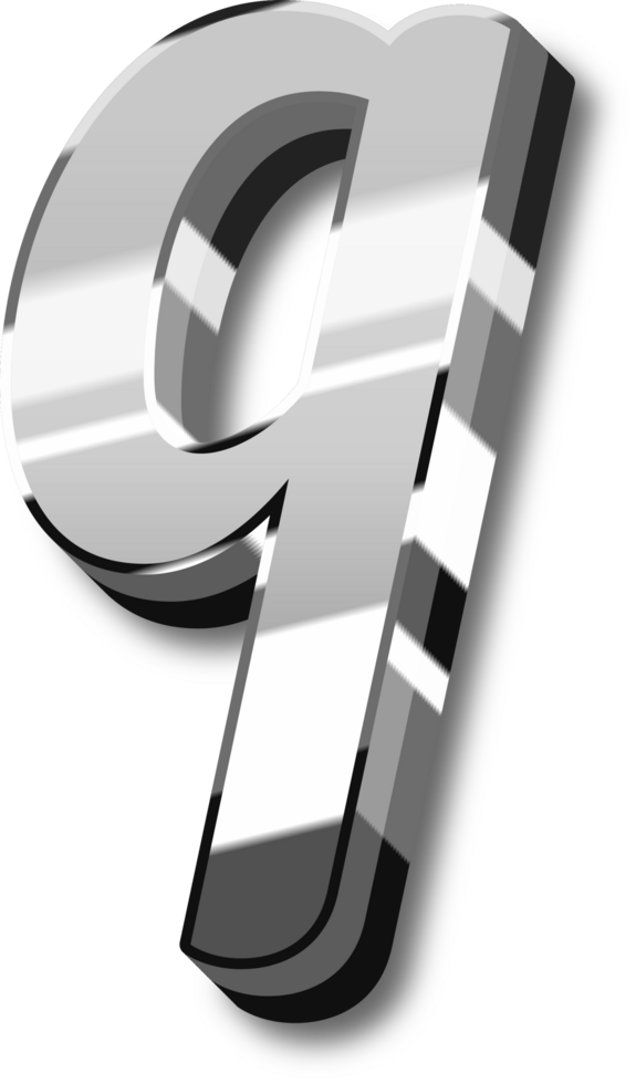 Silver Alphabet Letter and Number png