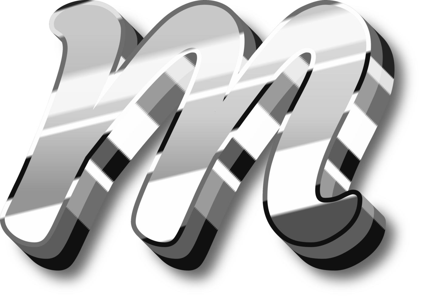 Silver Alphabet Letter and Number png