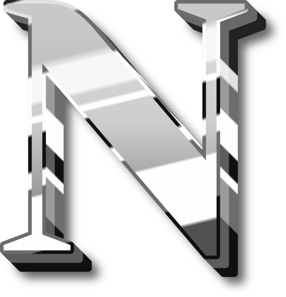 Silver Alphabet Letter and Number png