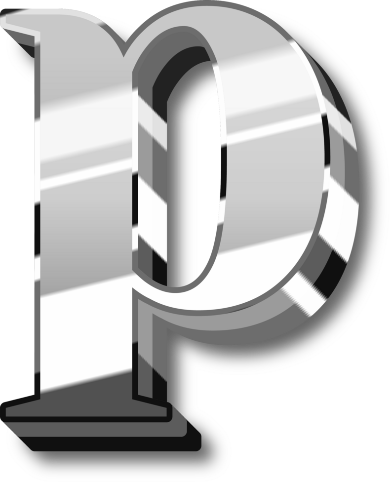 Silver Alphabet Letter and Number png