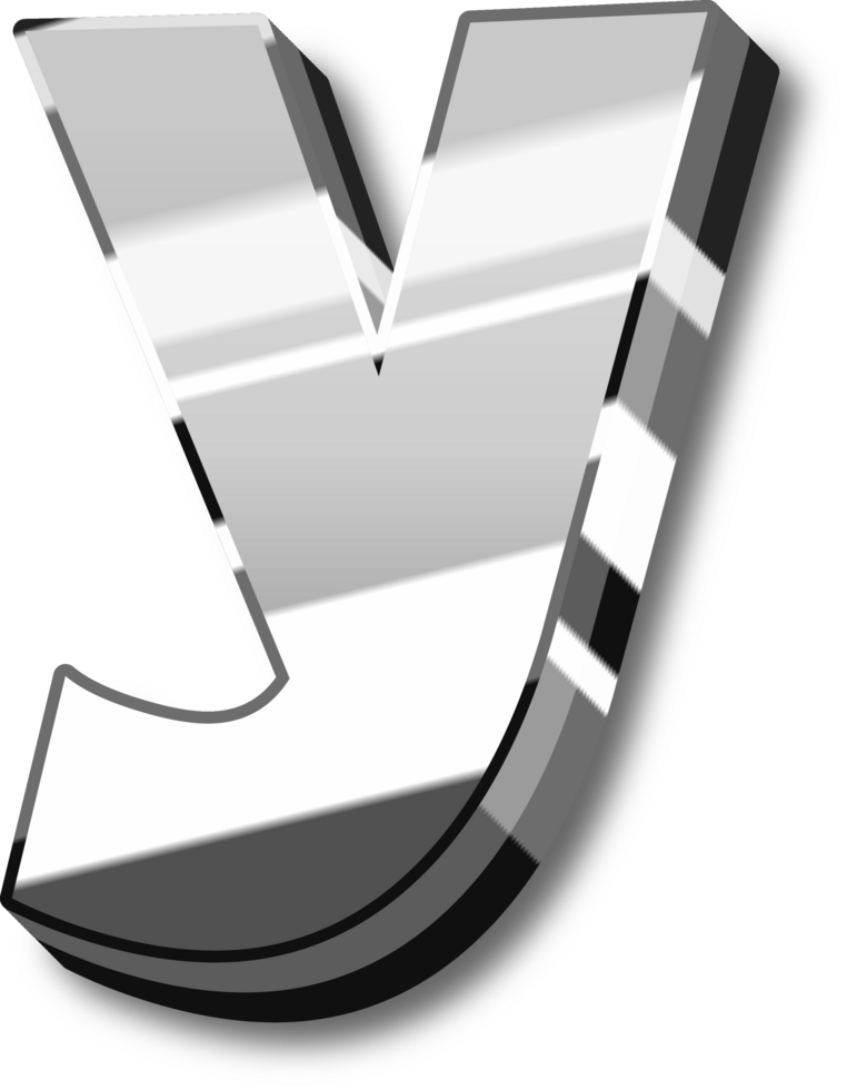 Silver Alphabet Letter and Number png