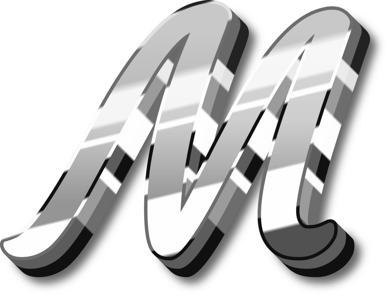 Silver Alphabet Letter and Number png