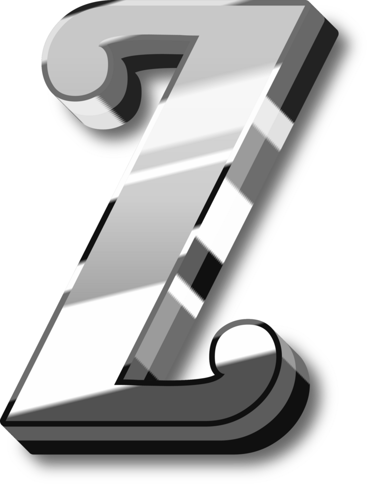 Silver Alphabet Letter and Number png