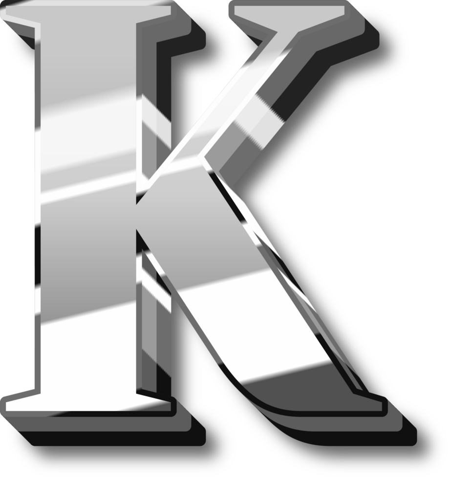 Silver Alphabet Letter and Number png