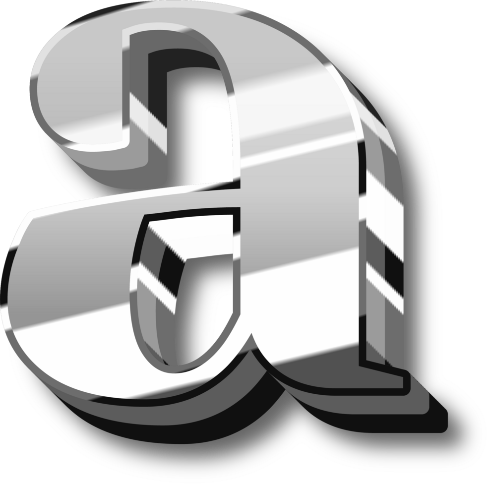 Silver Alphabet Letter and Number png