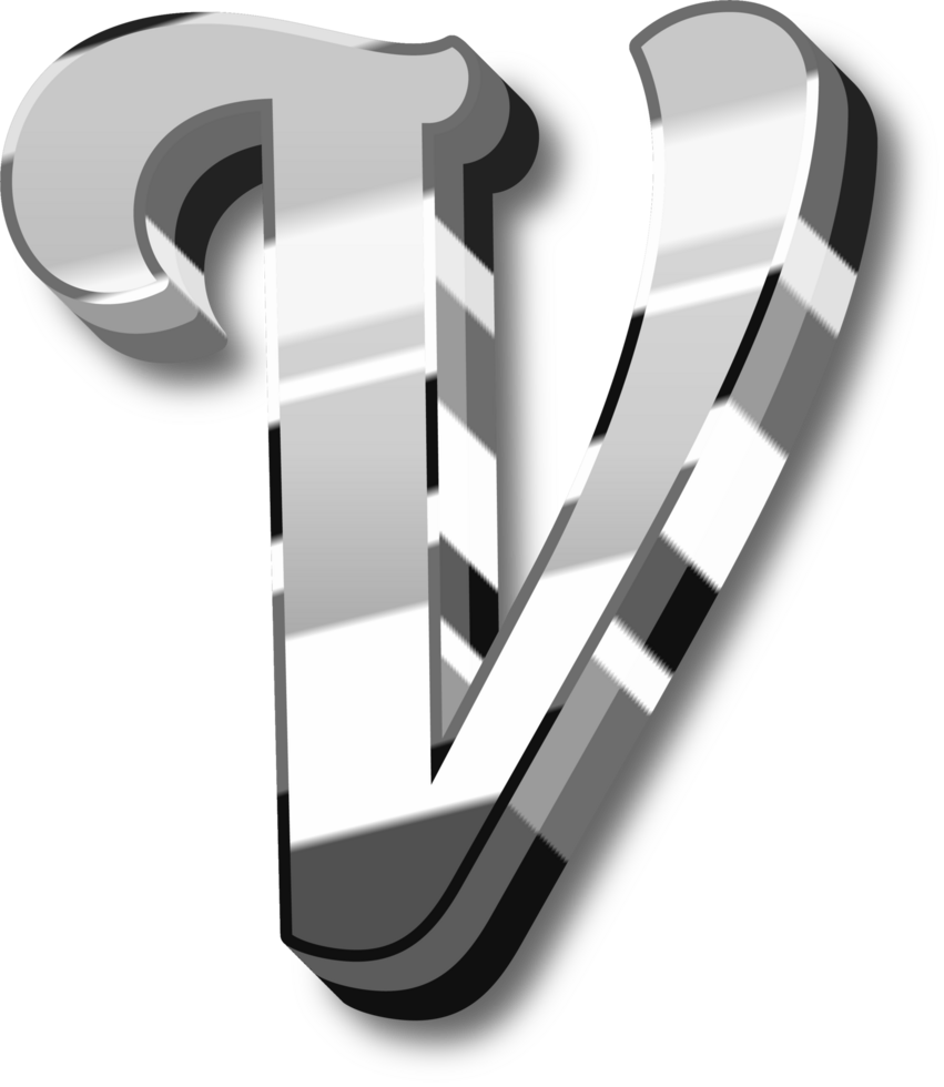 Silver Alphabet Letter and Number png