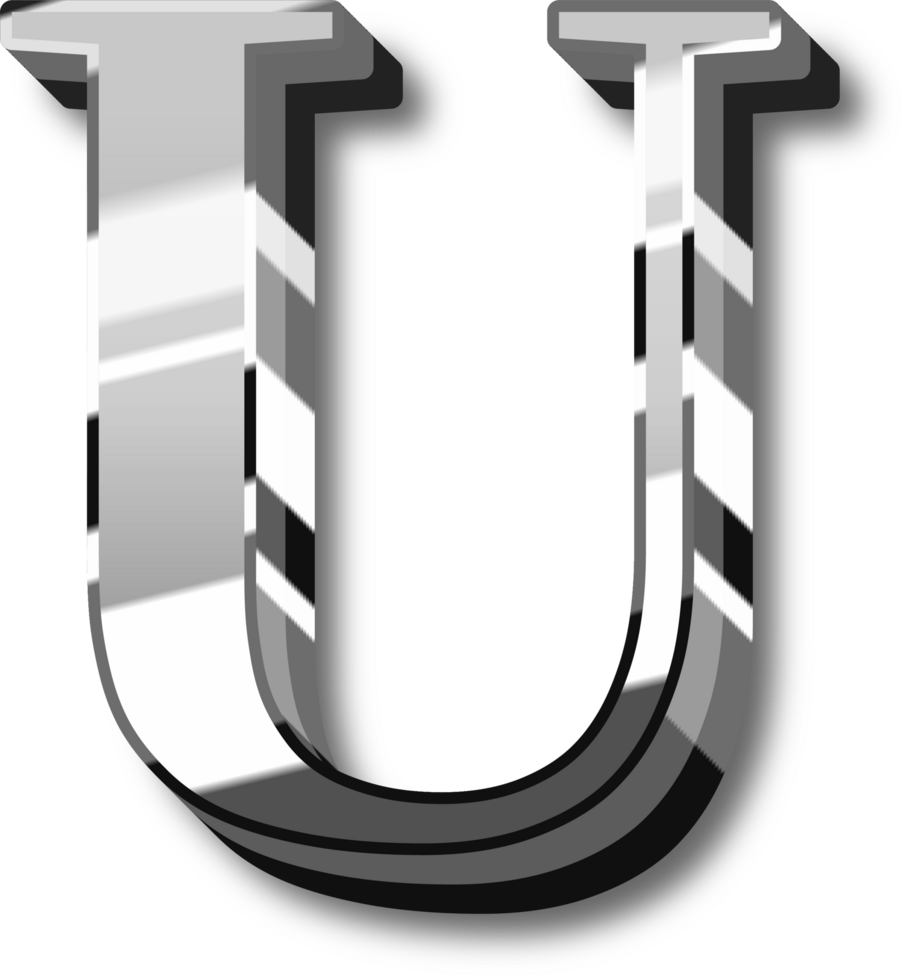 Silver Alphabet Letter and Number png