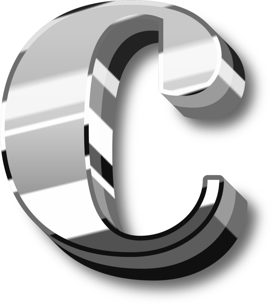 Silver Alphabet Letter and Number png