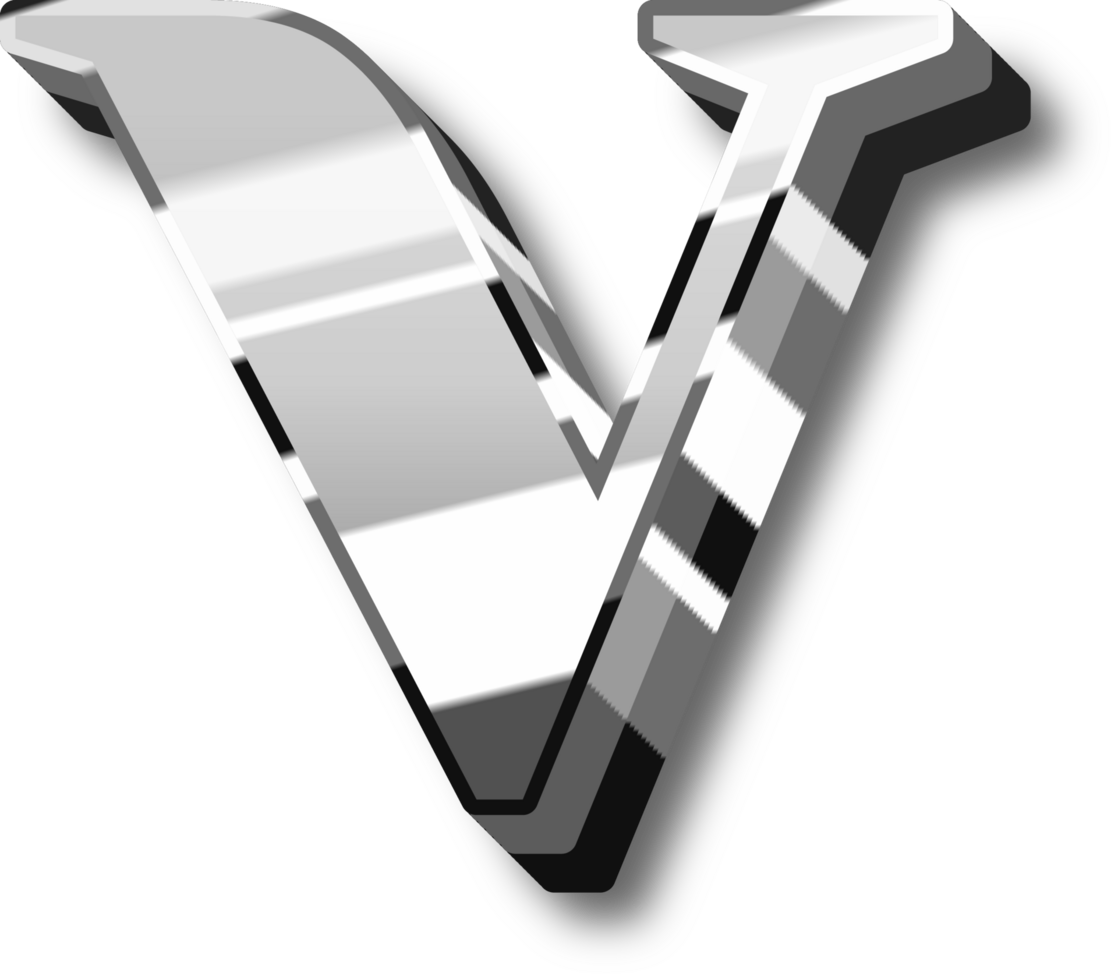 Silver Alphabet Letter and Number png