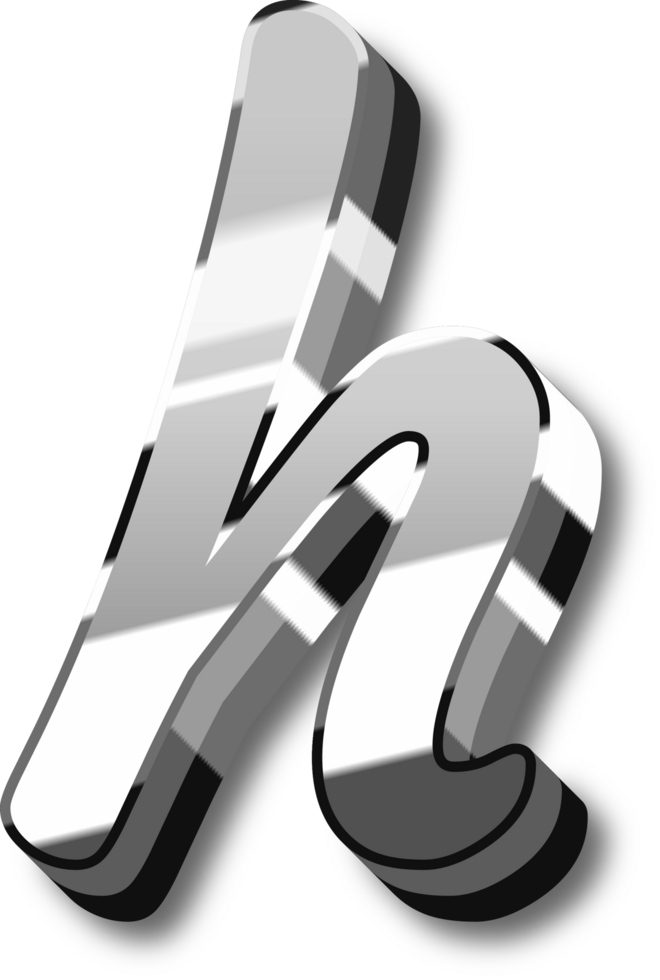 Silver Alphabet Letter and Number png