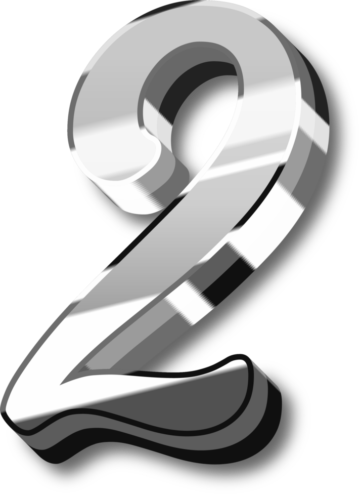 Silver Alphabet Letter and Number png