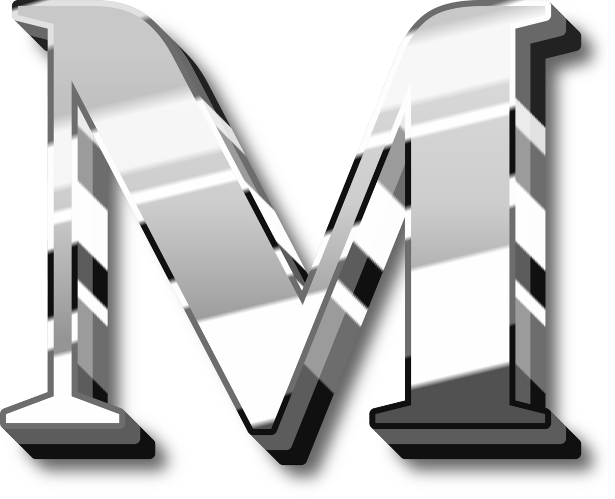 Silver Alphabet Letter and Number png