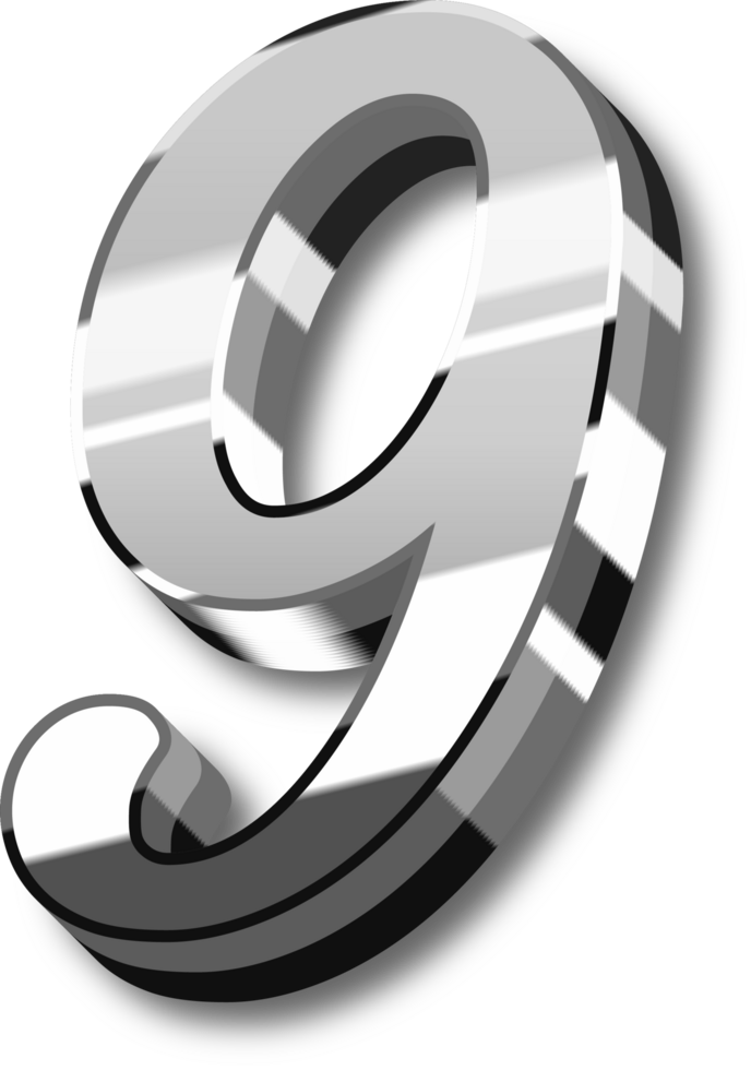Silver Alphabet Letter and Number png