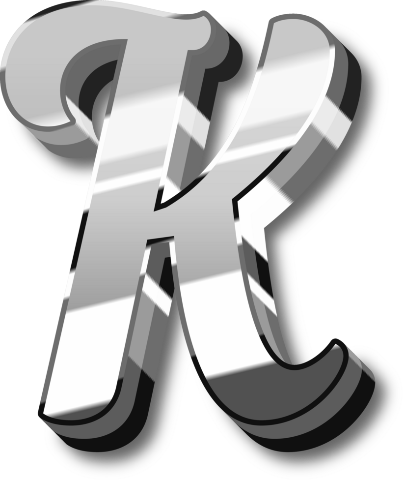 Silver Alphabet Letter and Number png