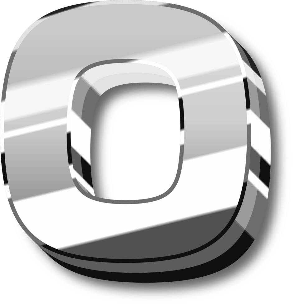 Silver Alphabet Letter and Number png