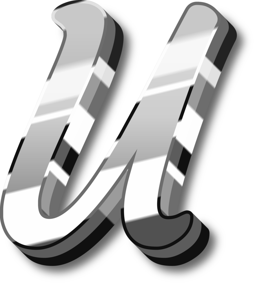 Silver Alphabet Letter and Number png