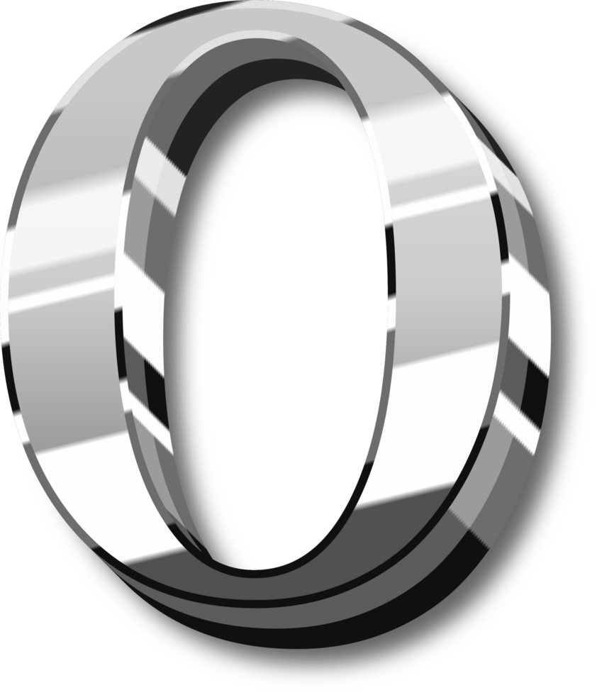 Silver Alphabet Letter and Number png