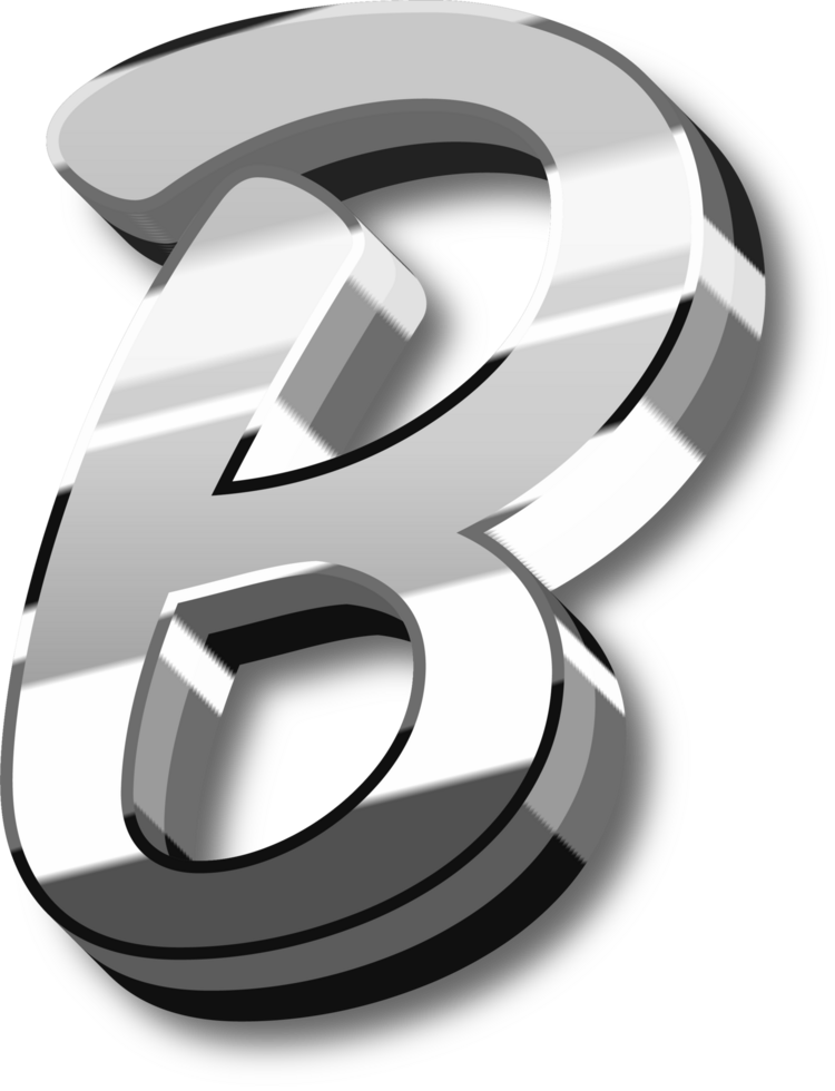 Silver Alphabet Letter and Number png