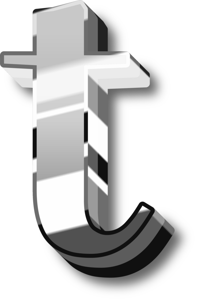 Silver Alphabet Letter and Number png