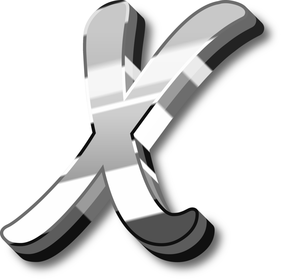 Silver Alphabet Letter and Number png