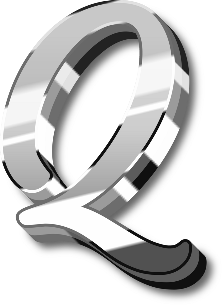 Silver Alphabet Letter and Number png