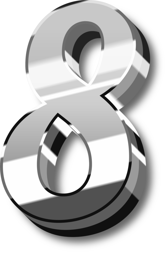 Silver Alphabet Letter and Number png
