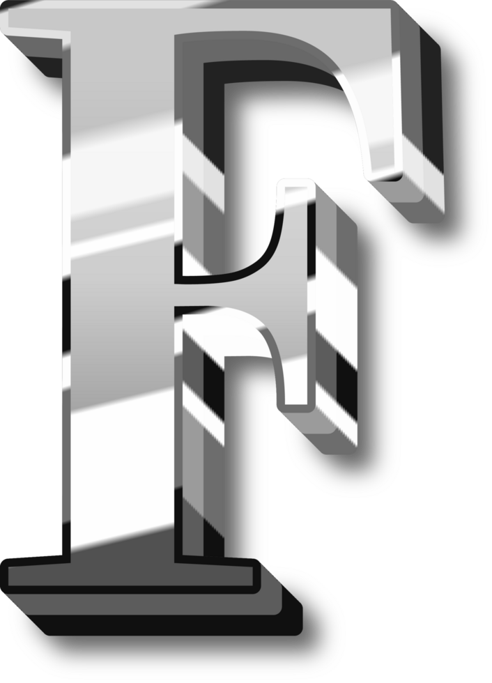 Silver Alphabet Letter and Number png