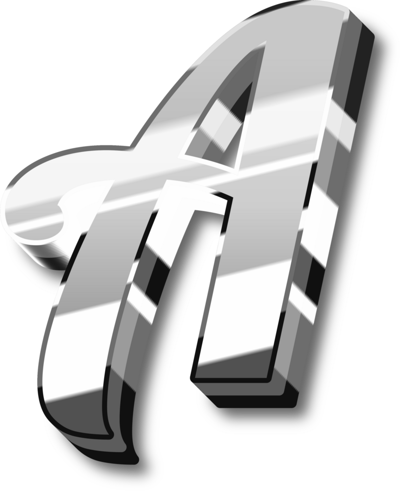Silver Alphabet Letter and Number png