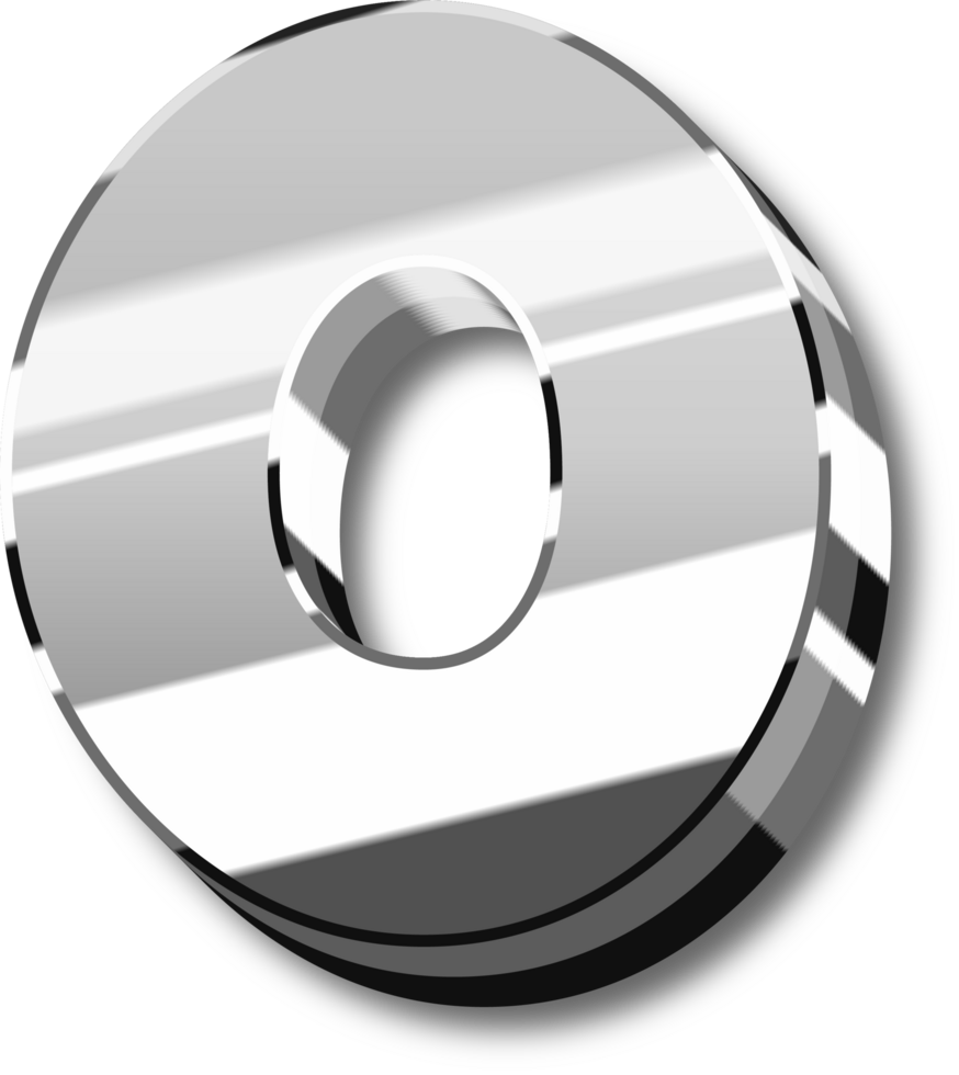Silver Alphabet Letter and Number png