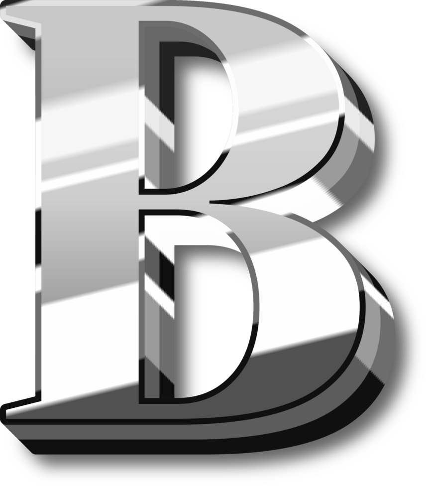 Silver Alphabet Letter and Number png