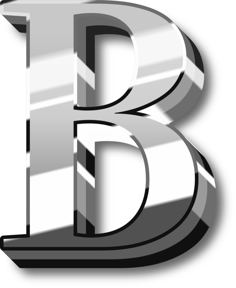 Silver Alphabet Letter and Number png
