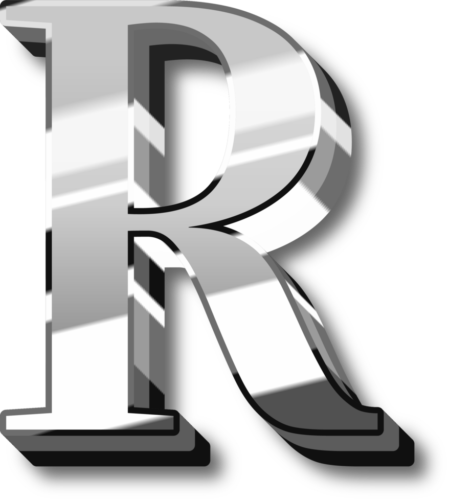 Silver Alphabet Letter and Number png