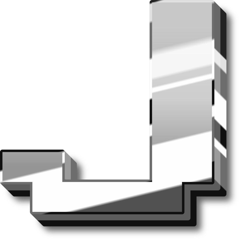 Silver Alphabet Letter and Number png