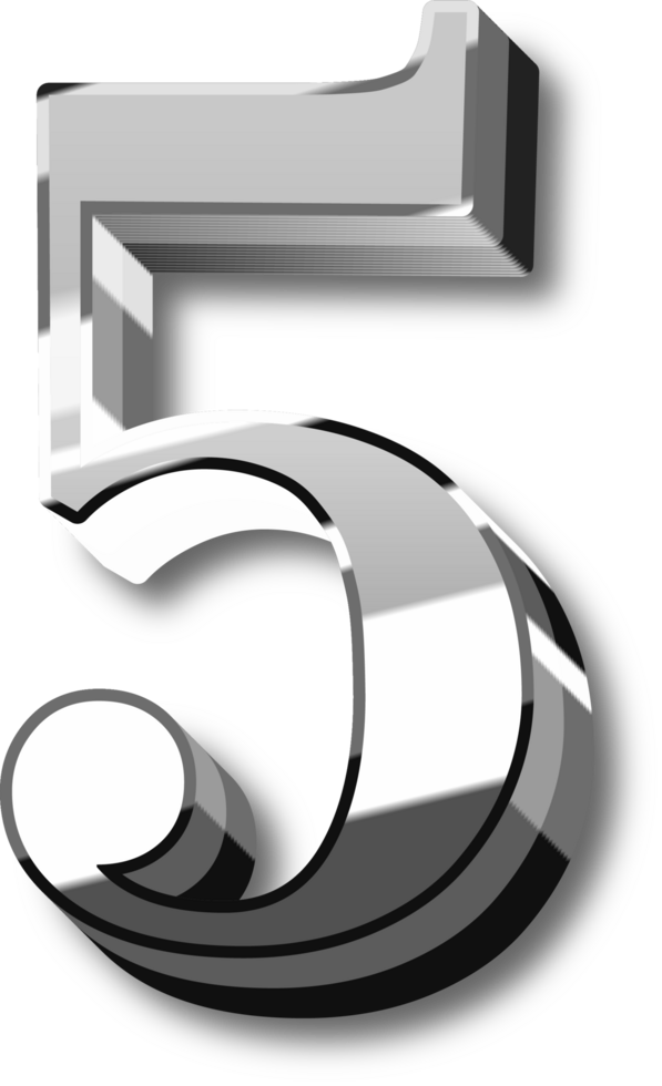 Silver Alphabet Letter and Number png