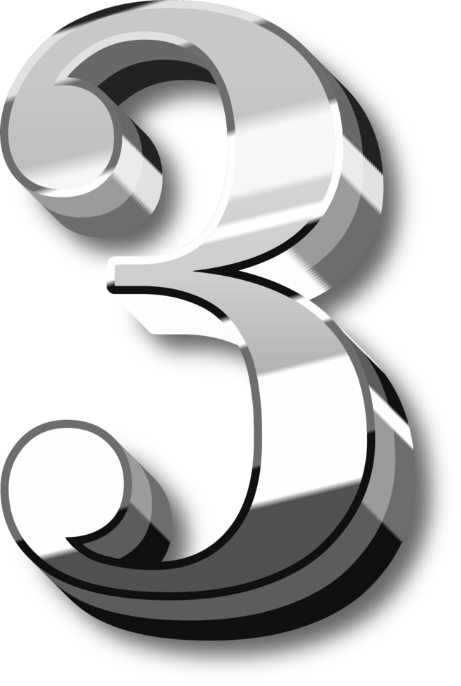 Silver Alphabet Letter and Number png