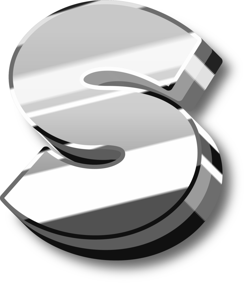 Silver Alphabet Letter and Number png