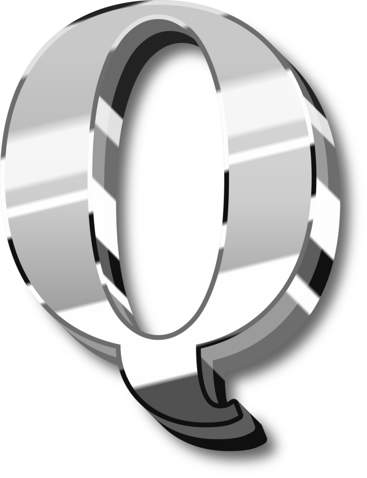 Silver Alphabet Letter and Number png