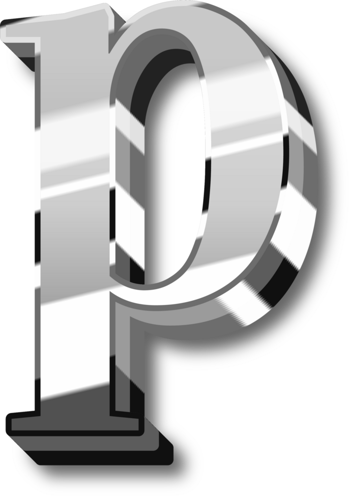 Silver Alphabet Letter and Number png