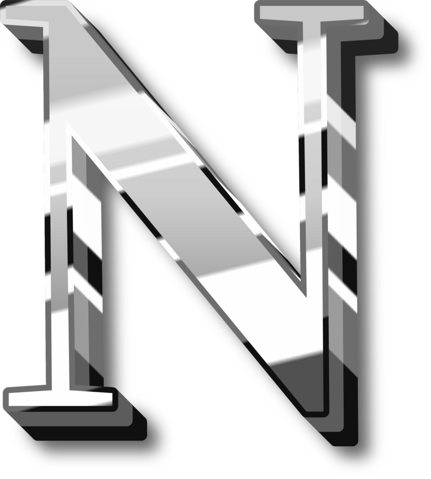 Silver Alphabet Letter and Number png